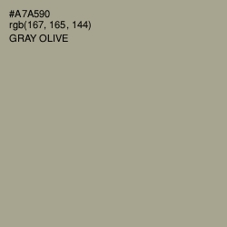 #A7A590 - Gray Olive Color Image